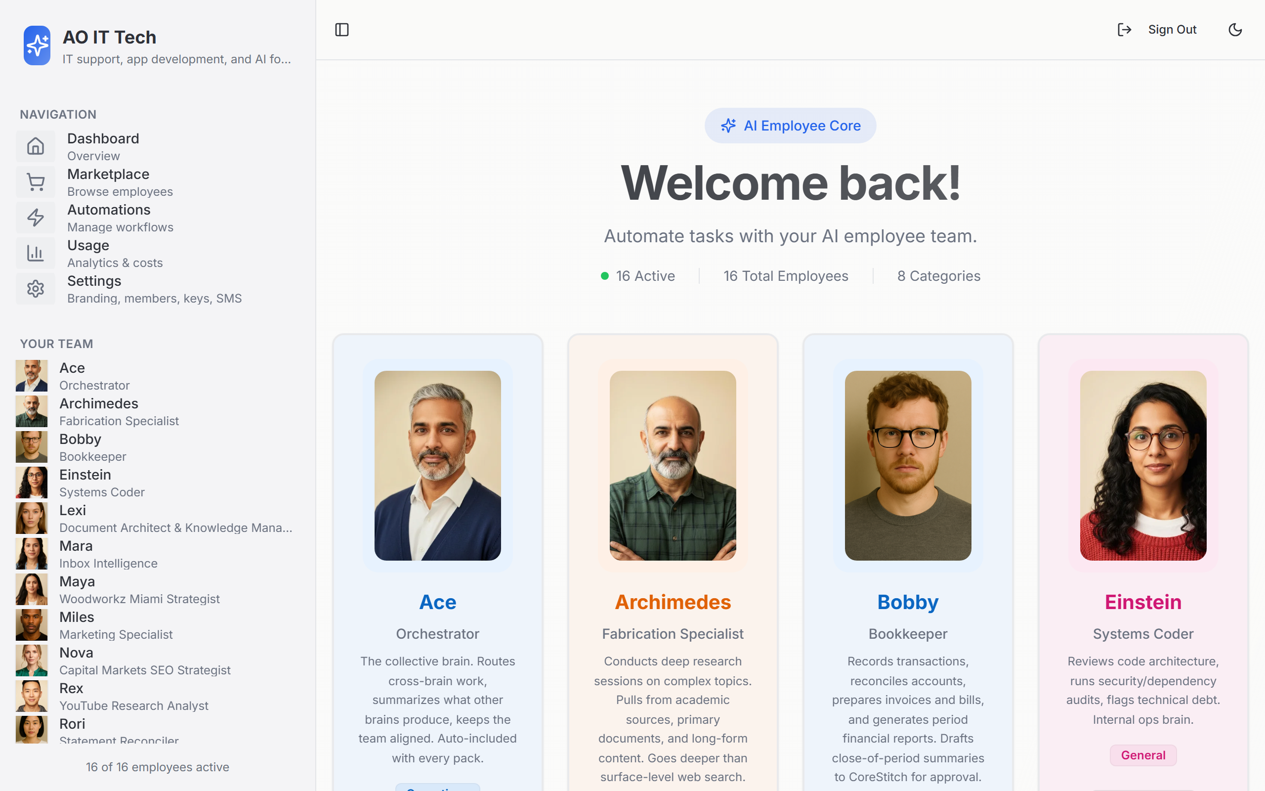 AI Employees screenshot